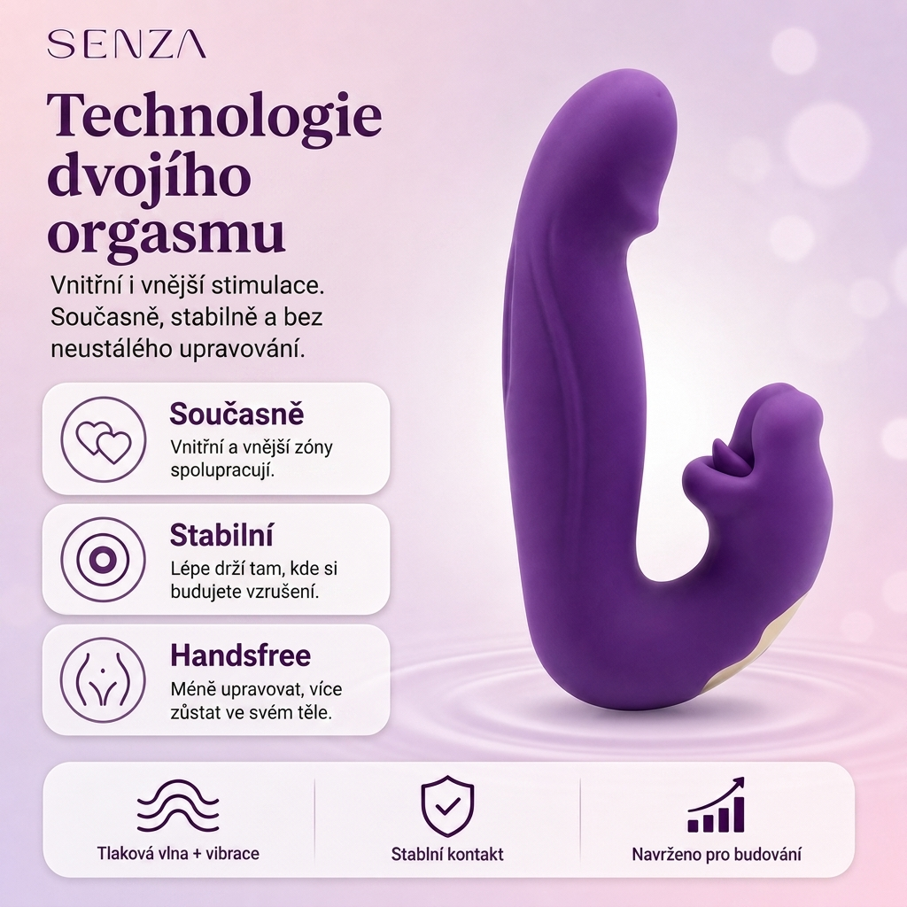 Senza™ 4 v 1 aktivátor dvojitého orgasmu